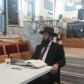 הרב בן ציון אריאל מיכאלשוילי בהדלקת נרות חנוכה בבית הכנסת ברמלה תשע"ו